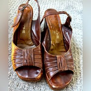 Vintage 70’s Spanish Leather Wedges